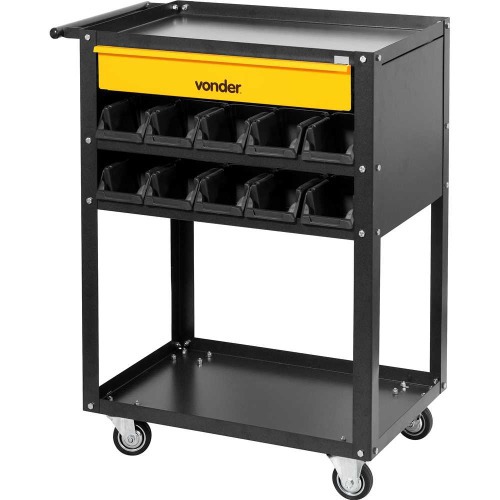 Carrinho para ferramentas aberto com 1 gaveta