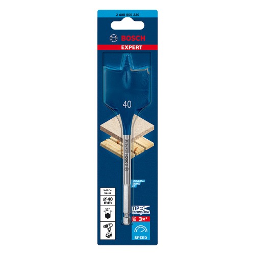 Broca chata para madeira 40 x 152 mm Expert - Self Cut Speed