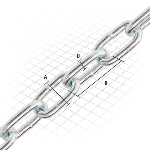 Corrente zincada elo curto 3,2 mm balde com 25 kg Corrente zincada elo curto 3,2 mm balde com 25 kg