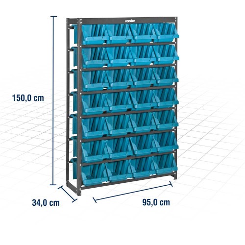 Estante metlica com 28 gavetas n 7