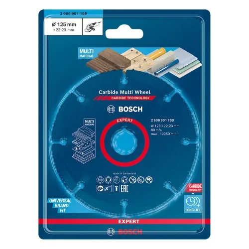 Disco de corte multi material em tungstênio 125 x 22,23 mm - Expert Carbide Multi Wheel