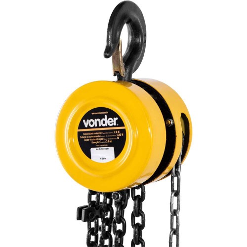 Talha manual capacidade de 2 toneladas com corrente de 3 metros Talha manual capacidade de 2 toneladas com corrente de 3 metros