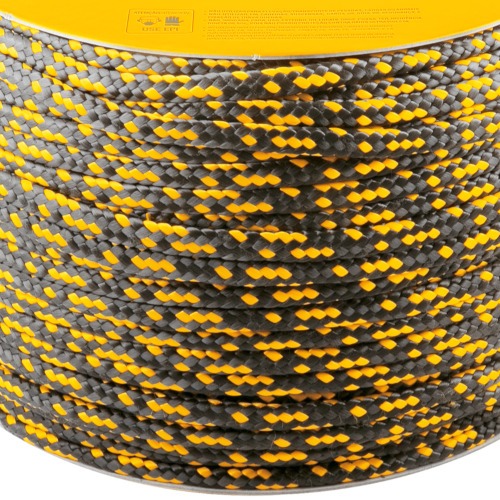 Corda multifilamento trançada 12 mm x 140 m preta e amarela Corda multifilamento trançada 12 mm x 140 m preta e amarela