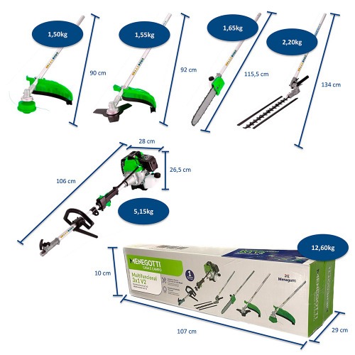 Roçadeira a gasolina multifuncional 1,9 hp 52 cc 2 tempos - V2 Roçadeira a gasolina multifuncional 1,9 hp 52 cc 2 tempos - V2