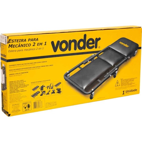Carrinho esteira/banqueta para mecnico 92 cm 110 kg 2 em 1 