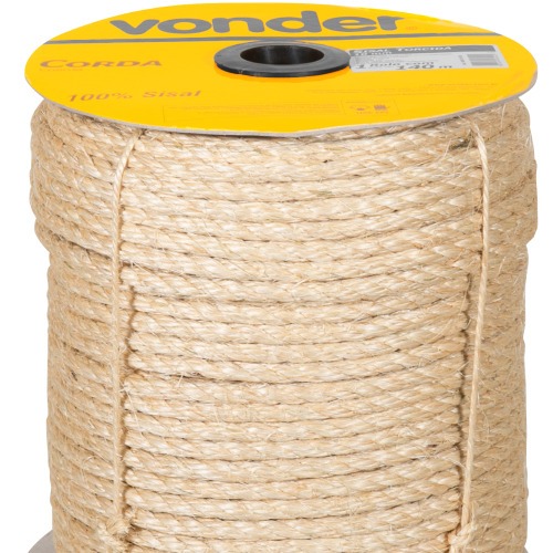 Corda de sisal 10 mm rolo com 140 metros Corda de sisal 10 mm rolo com 140 metros