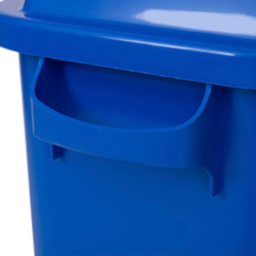 Kit com 4 lixeiras de 50L para coleta seletiva tampa transversal Kit com 4 lixeiras de 50L para coleta seletiva tampa transversal