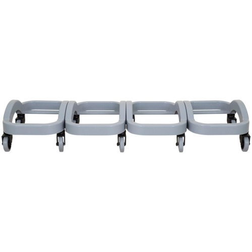 Kit com 4 lixeiras de 50L para coleta seletiva tampa transversal Kit com 4 lixeiras de 50L para coleta seletiva tampa transversal