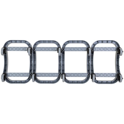 Kit com 4 lixeiras de 50L para coleta seletiva tampa transversal Kit com 4 lixeiras de 50L para coleta seletiva tampa transversal