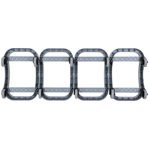 Kit com 4 lixeiras de 50L para coleta seletiva tampa transversal