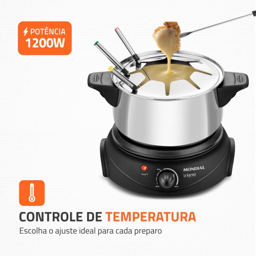 Panela elétrica para fondue 1.200 watts - Le Gourmet II  110V Panela elétrica para fondue 1.200 watts - Le Gourmet II  110V