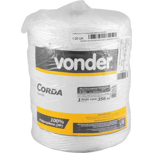 Corda multifilamento 5,0 mm rolo com 356 metros Corda multifilamento 5,0 mm rolo com 356 metros
