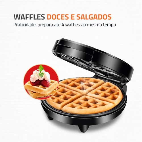 Máquina de Waffle antiaderente 1200W Grill Pratic Waffle - GW-01  110V Máquina de Waffle antiaderente 1200W Grill Pratic Waffle - GW-01  110V