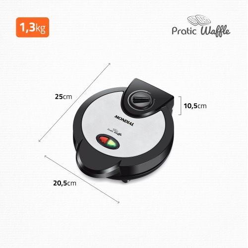Máquina de Waffle antiaderente 1200W Grill Pratic Waffle - GW-01  110V Máquina de Waffle antiaderente 1200W Grill Pratic Waffle - GW-01  110V