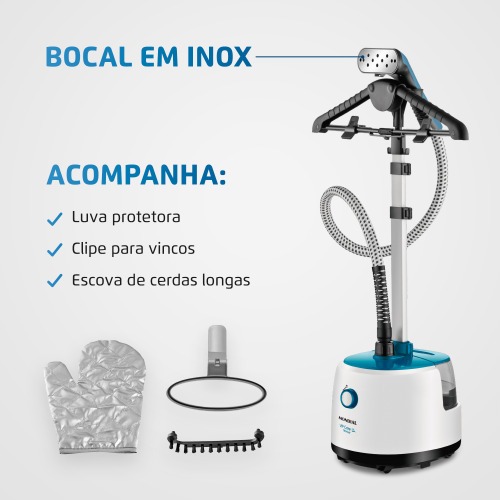 Passadeira a vapor 1.800 watts Vip Care - VP-07  110V Passadeira a vapor 1.800 watts Vip Care - VP-07  110V