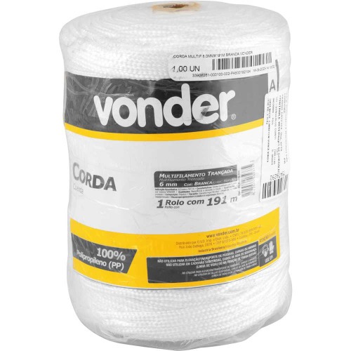 Corda multifilamento 6,0 mm rolo com 191 metros Corda multifilamento 6,0 mm rolo com 191 metros