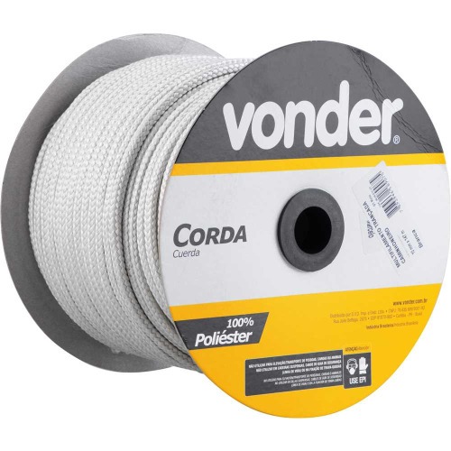 Corda multifilamento tranada, 10 mm com rolo de 147 metros