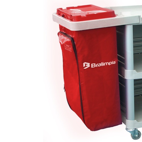 Carro funcional extra com 1 bolsa com fechamento