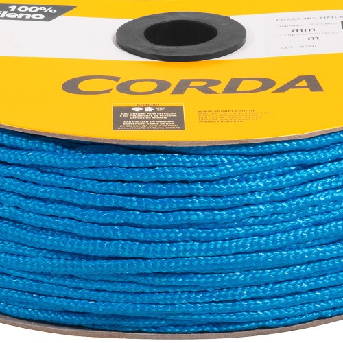 Corda multifilamento trançada 6 mm com rolo de 165 metros Corda multifilamento trançada 6 mm com rolo de 165 metros