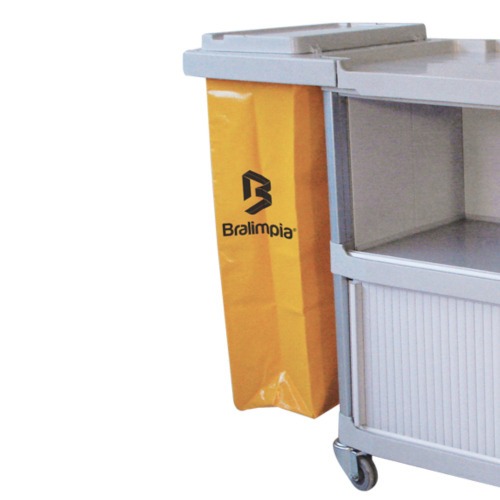 Carro funcional extra 2 bolsas amarela e azul com porta