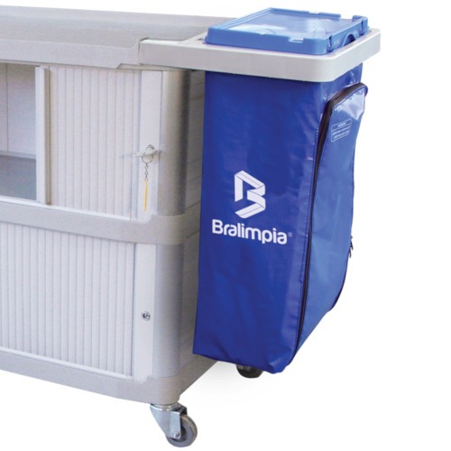 Carro funcional extra 2 bolsas amarela e azul com porta