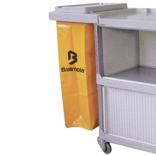 Carro funcional extra 2 bolsas amarela e vermelha com porta Carro funcional extra 2 bolsas amarela e vermelha com porta