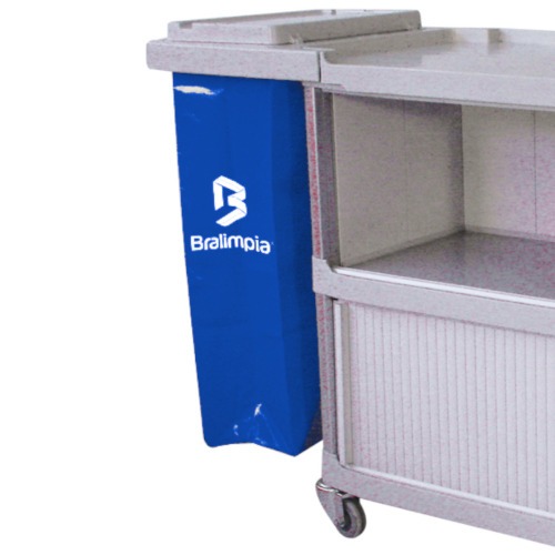 Carro funcional extra 2 bolsas azul e vermelho com porta Carro funcional extra 2 bolsas azul e vermelho com porta