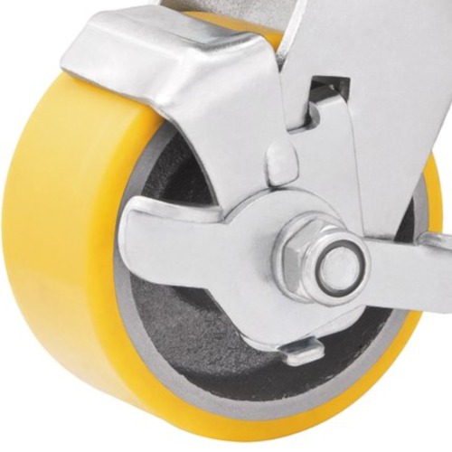 Rodízio giratório de poliuretano e ferro fundido 6 Rodízio giratório de poliuretano e ferro fundido 6