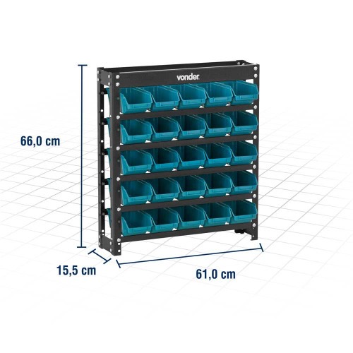 Estante metlica com gavetas 25/3