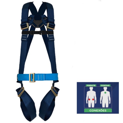 Cinto de segurança tipo paraquedista - Blue Line CG 1A 1P Cinto de segurança tipo paraquedista - Blue Line CG 1A 1P