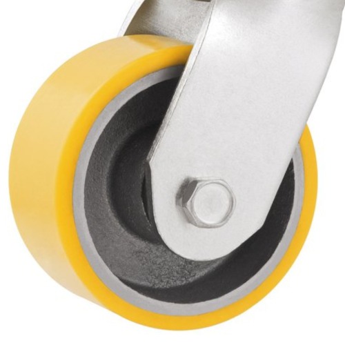 Rodízio giratório de poliuretano e ferro fundido 5 Rodízio giratório de poliuretano e ferro fundido 5