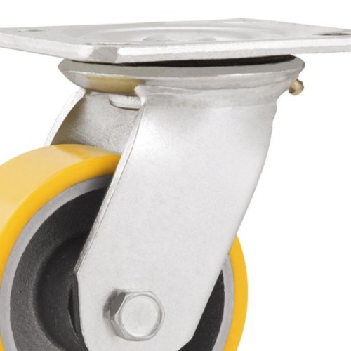 Rodízio giratório de poliuretano e ferro fundido 5 Rodízio giratório de poliuretano e ferro fundido 5