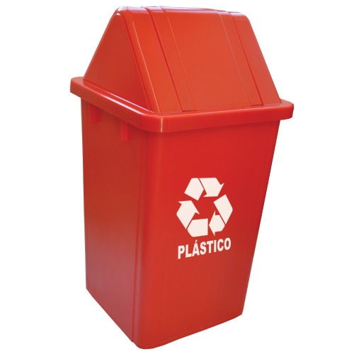 Cesto coletor de lixo 60L com tampa com adesivo - CC61VM Cesto coletor de lixo 60L com tampa com adesivo - CC61VM