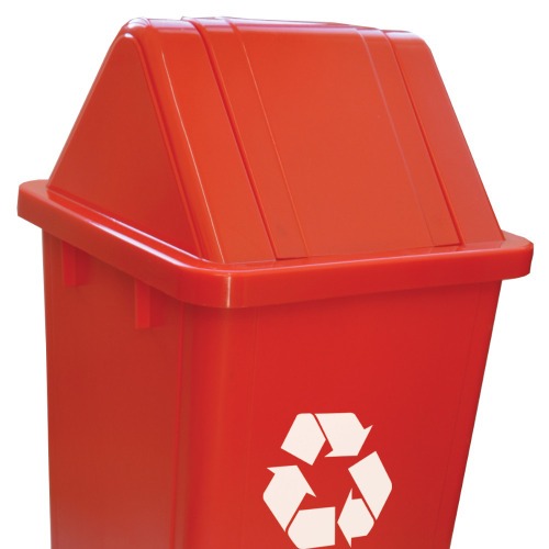 Cesto coletor de lixo 60L com tampa com adesivo - CC61VM Cesto coletor de lixo 60L com tampa com adesivo - CC61VM