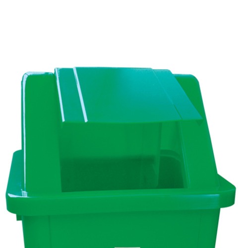 Cesto coletor de lixo 60L tampa basculante com adesivo - CC61VD  Cesto coletor de lixo 60L tampa basculante com adesivo - CC61VD