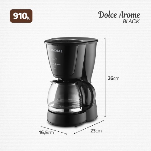 Cafeteira elétrica 550 W jarra de vidro 18 xícaras Dolce Arome - C-30-18X-FB  110V Cafeteira elétrica 550 W jarra de vidro 18 xícaras Dolce Arome - C-30-18X-FB  110V