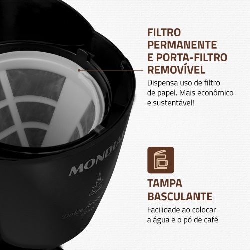 Cafeteira el�trica 550 W jarra de vidro 18 x�caras Dolce Arome - C-30-18X-FB  220V