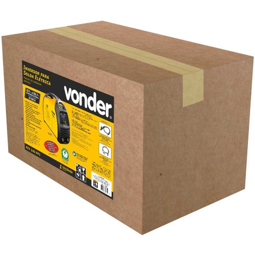 Inversora de solda com painel digital 200A para eletrodo revestido e Tig - RIV 240 PFC  110V/220V