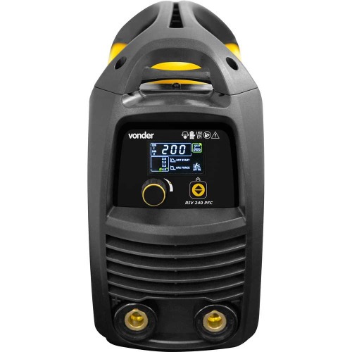 Inversora de solda com painel digital 200A para eletrodo revestido e Tig - RIV 240 PFC  110V/220V
