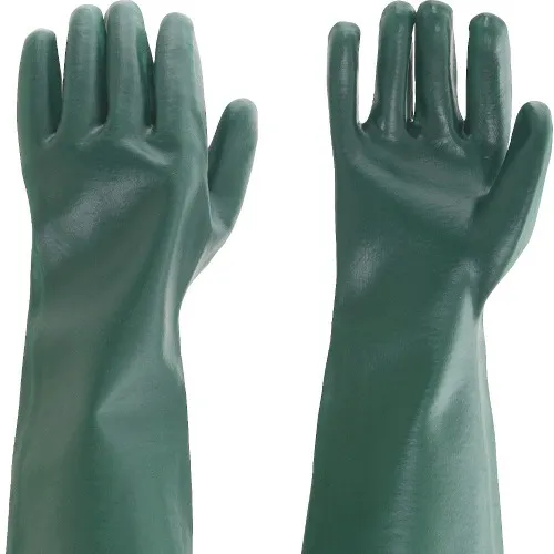 Kit 5 pares de luva pvc lisa com forro de algodão 65 cm - PLV 0065