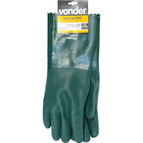 Kit 5 pares de luva de pvc spera com forro 36 cm - PAV 0026