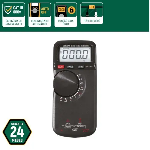 Multímetro digital 600V CAT III DC/AC - ST03055