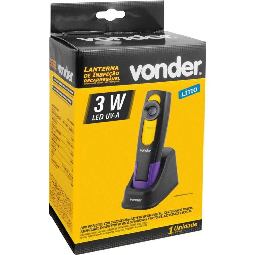 Lanterna recarregável de inspeção 3W LED UV   110V/220V Lanterna recarregável de inspeção 3W LED UV   110V/220V