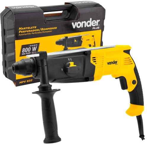 Martelete perfurador e Rompedor 800W 3,2 joules - MPV 832  110V Martelete perfurador e Rompedor 800W 3,2 joules - MPV 832  110V