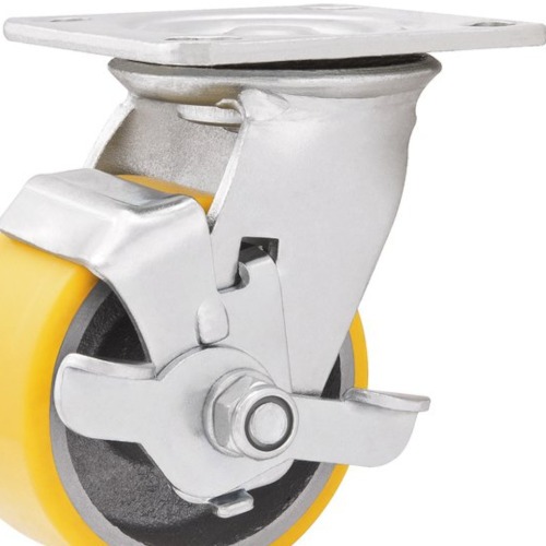 Rodzio giratrio de poliuretano e ferro fundido 5