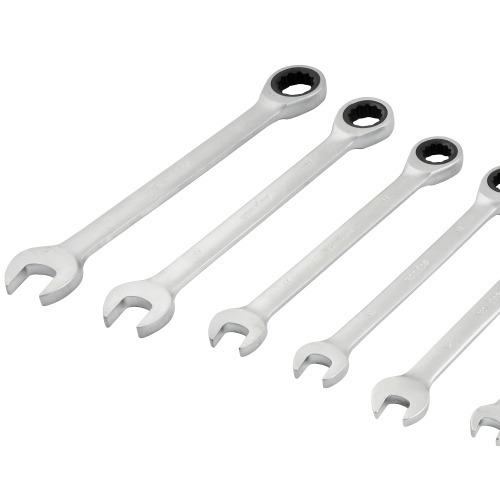 Jogo de chave combinada com catraca de 8 a 19 mm com 7 peças Jogo de chave combinada com catraca de 8 a 19 mm com 7 peças