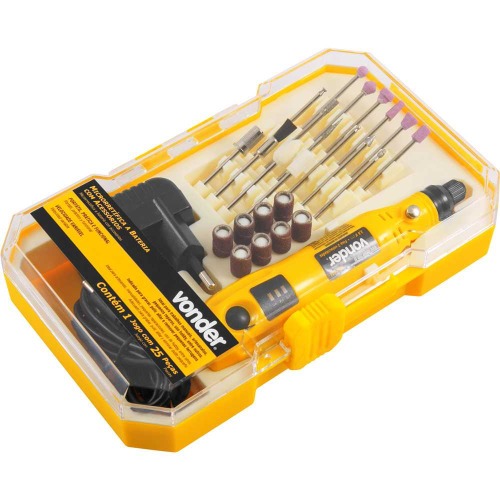 Microrret�fica a bateria 3,6V bivolt com 24 acess�rios MBV 036    110V/220V