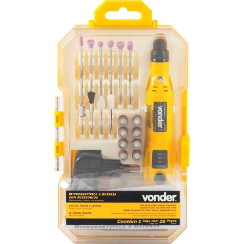 Microrret�fica a bateria 3,6V bivolt com 24 acess�rios MBV 036    110V/220V