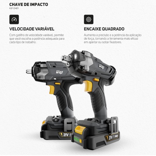 Combo Furadeira Parafusadeira de impacto K21 ID03 + Chave de impacto K21 CH01 21V - K21 KT01 110V/220V Combo Furadeira Parafusadeira de impacto K21 ID03 + Chave de impacto K21 CH01 21V - K21 KT01 110V/220V