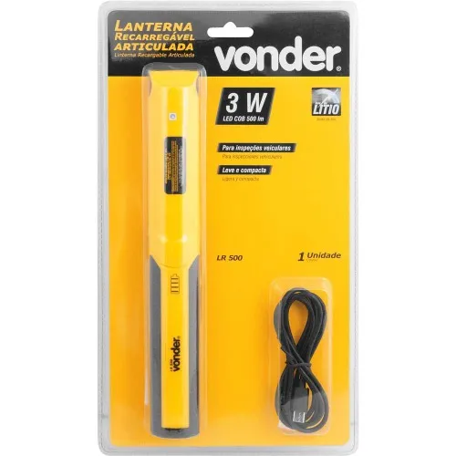 Lanterna recarregável de inspeção articulada LED COB - LR 500